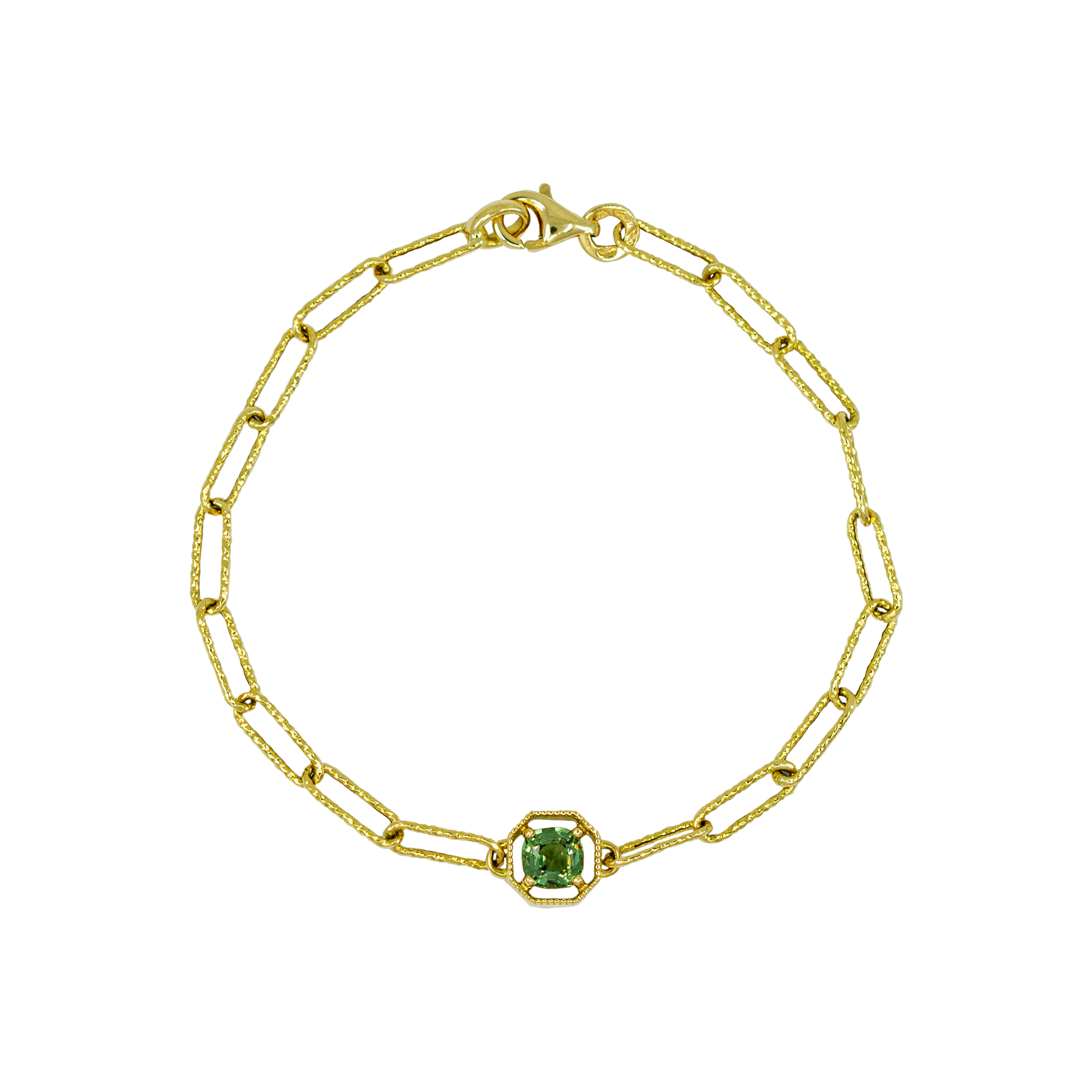 Bracelet Canola, saphir vert