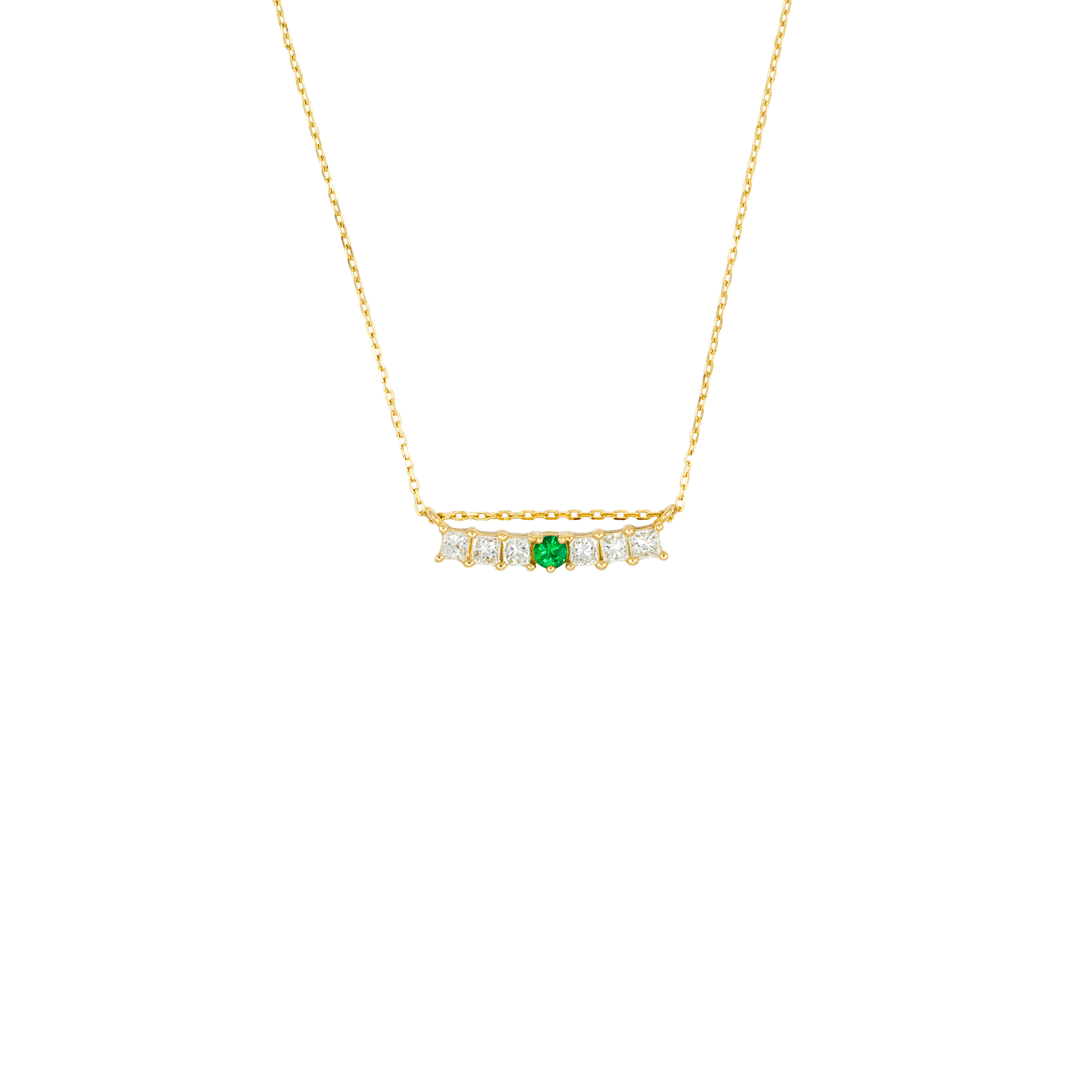 Collier Cleo, émeraude et diamants