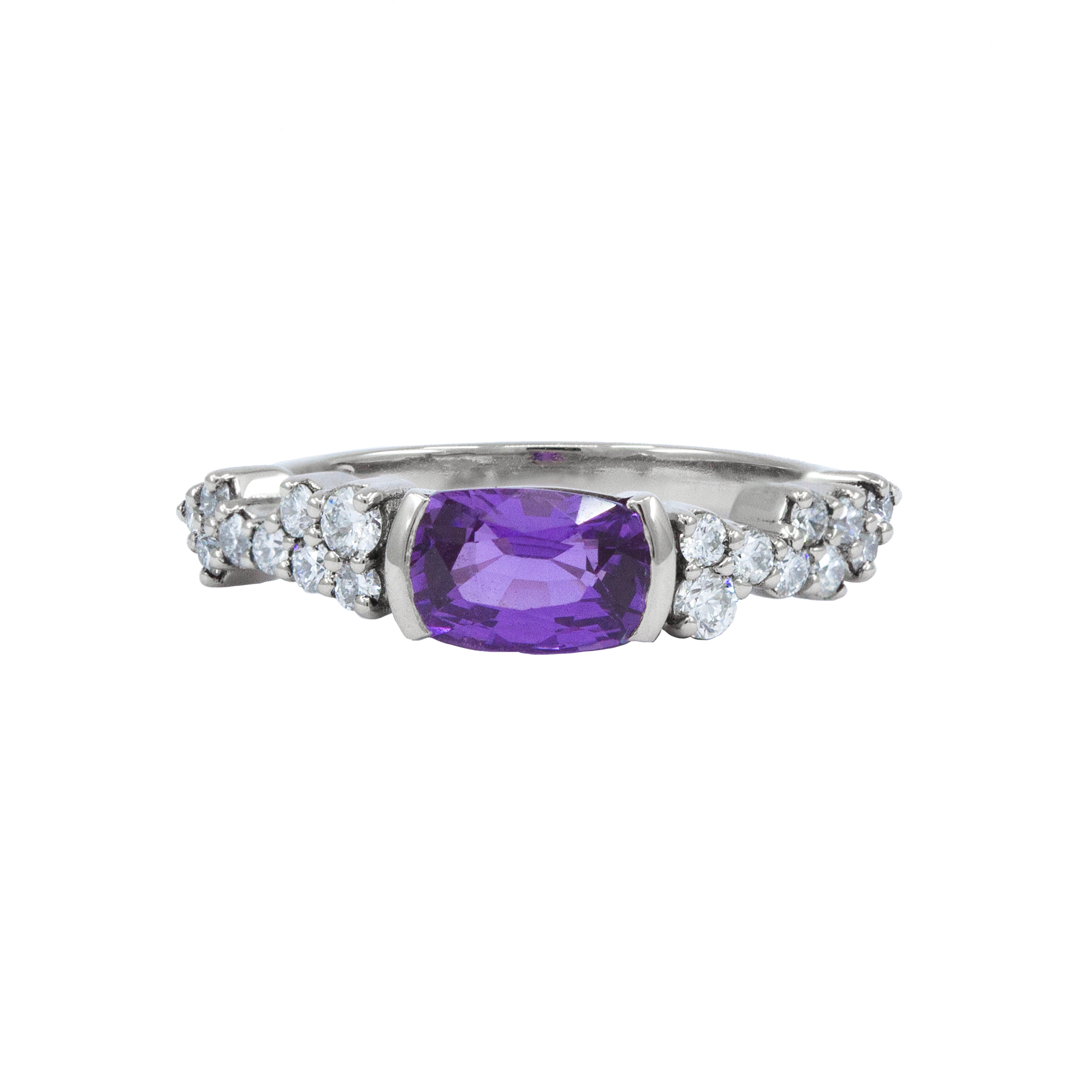 Bague Nuptia, saphir violet et diamants
