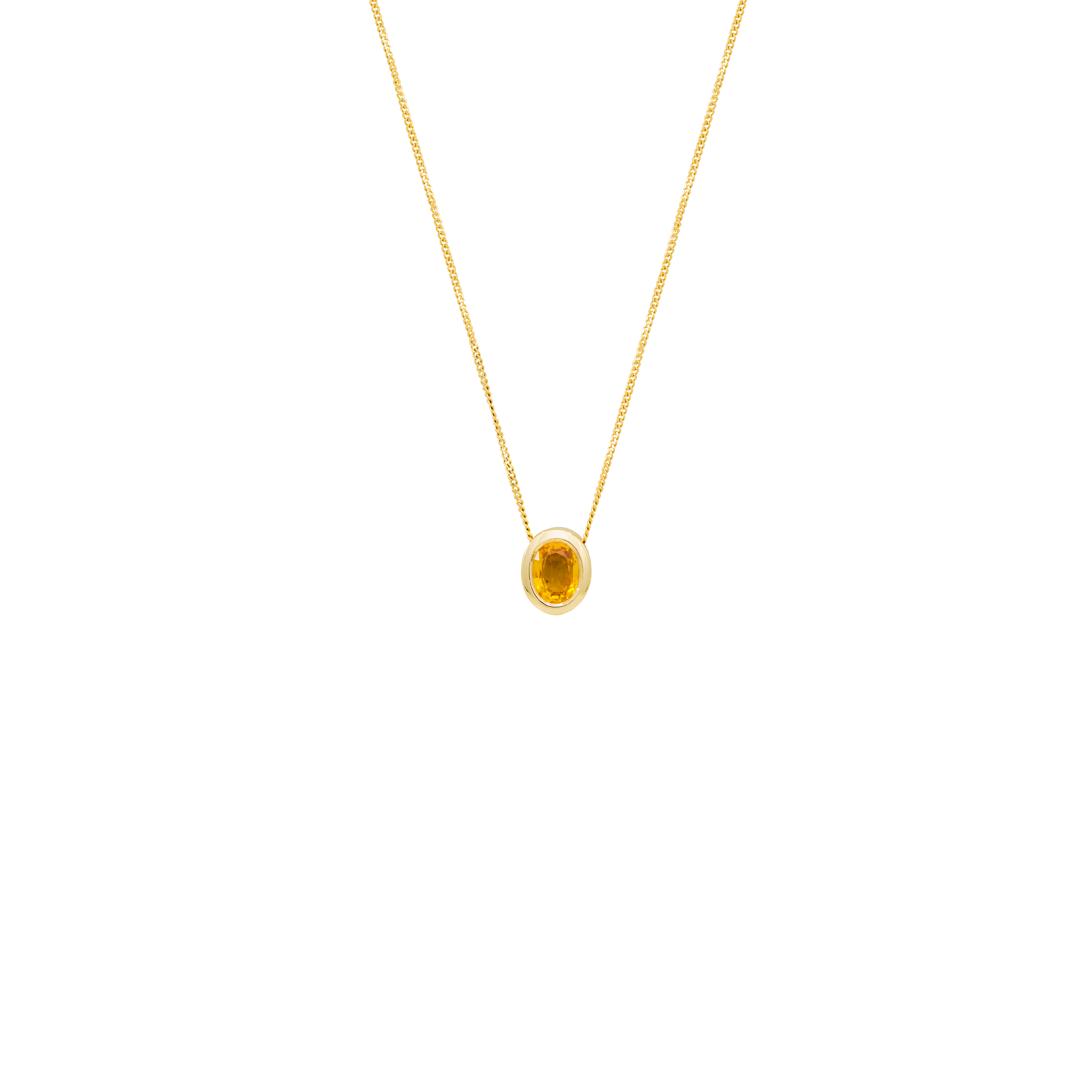 Collier Paloma, saphir jaune
