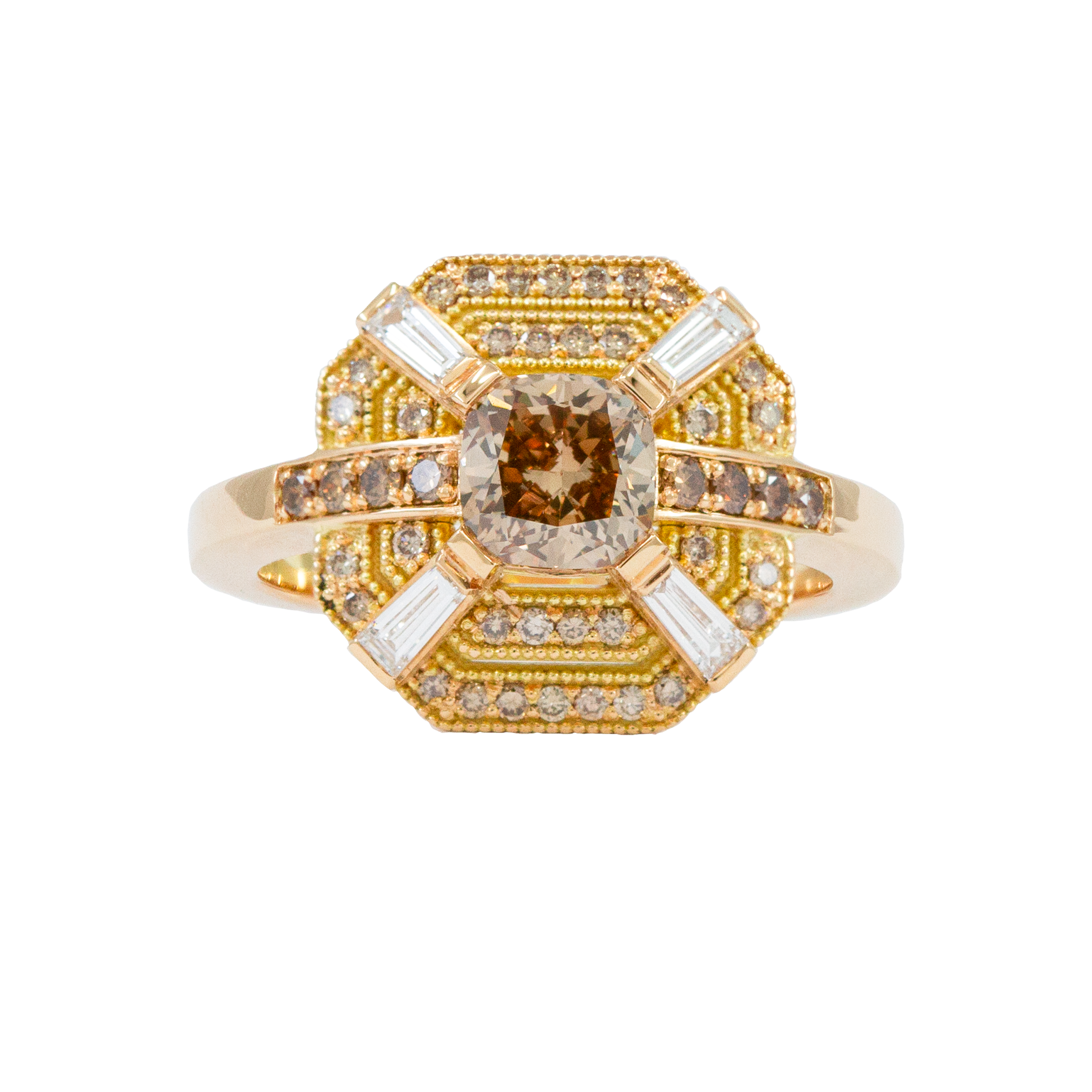 Bague Patxamama, diamants fancy brown et diamants blancs