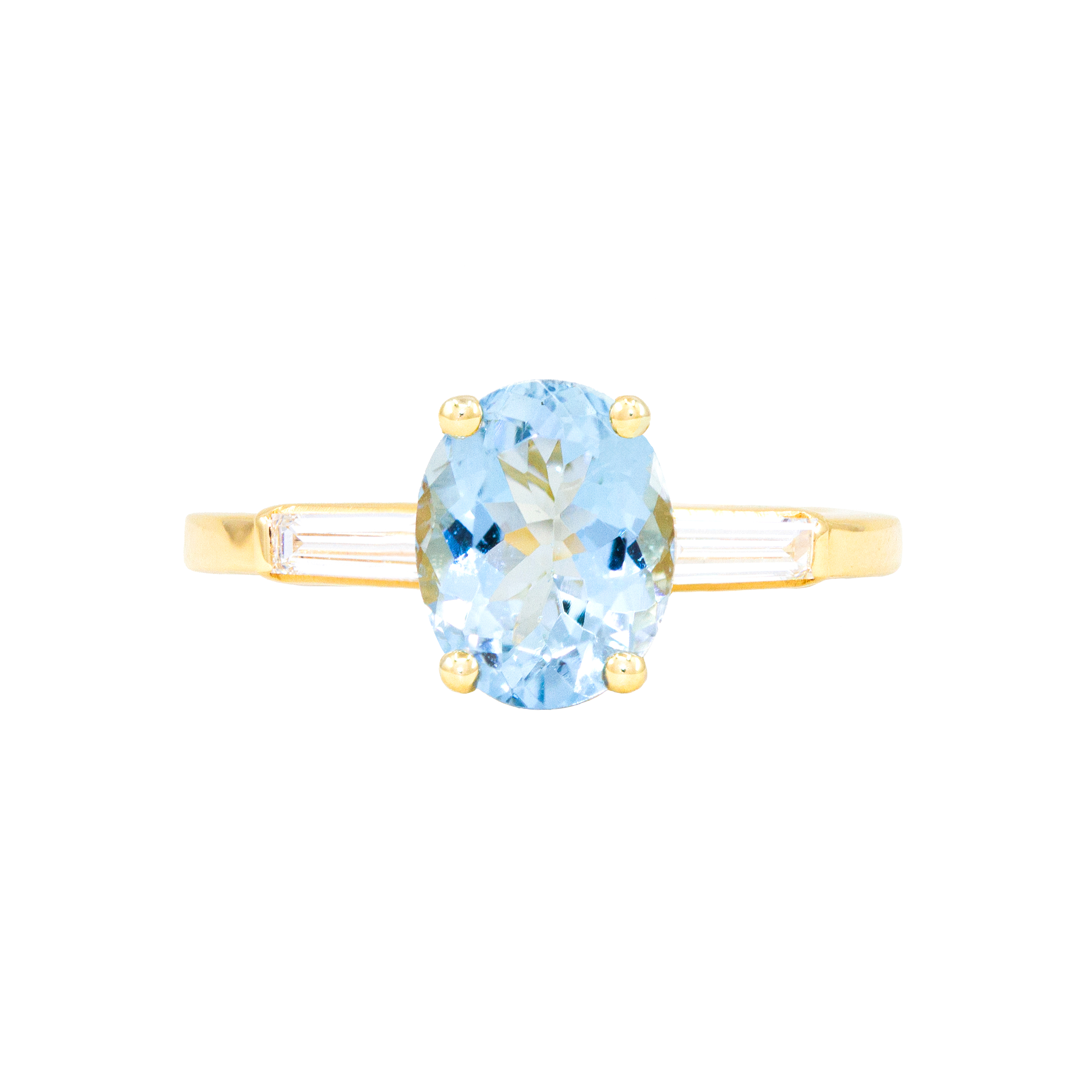 Bague Pierra, aigue-marine et diamants