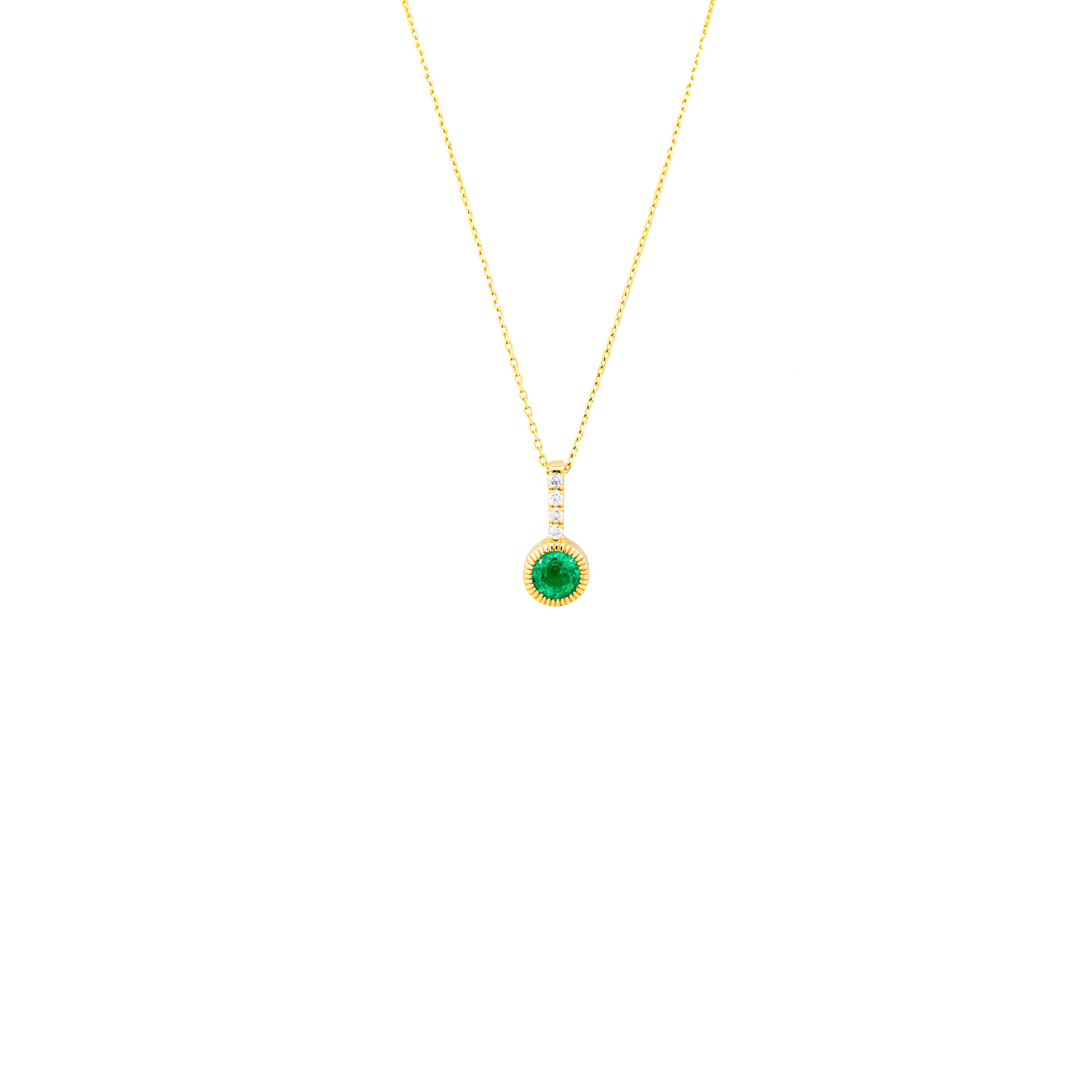 Collier Romare, émeraude et diamants