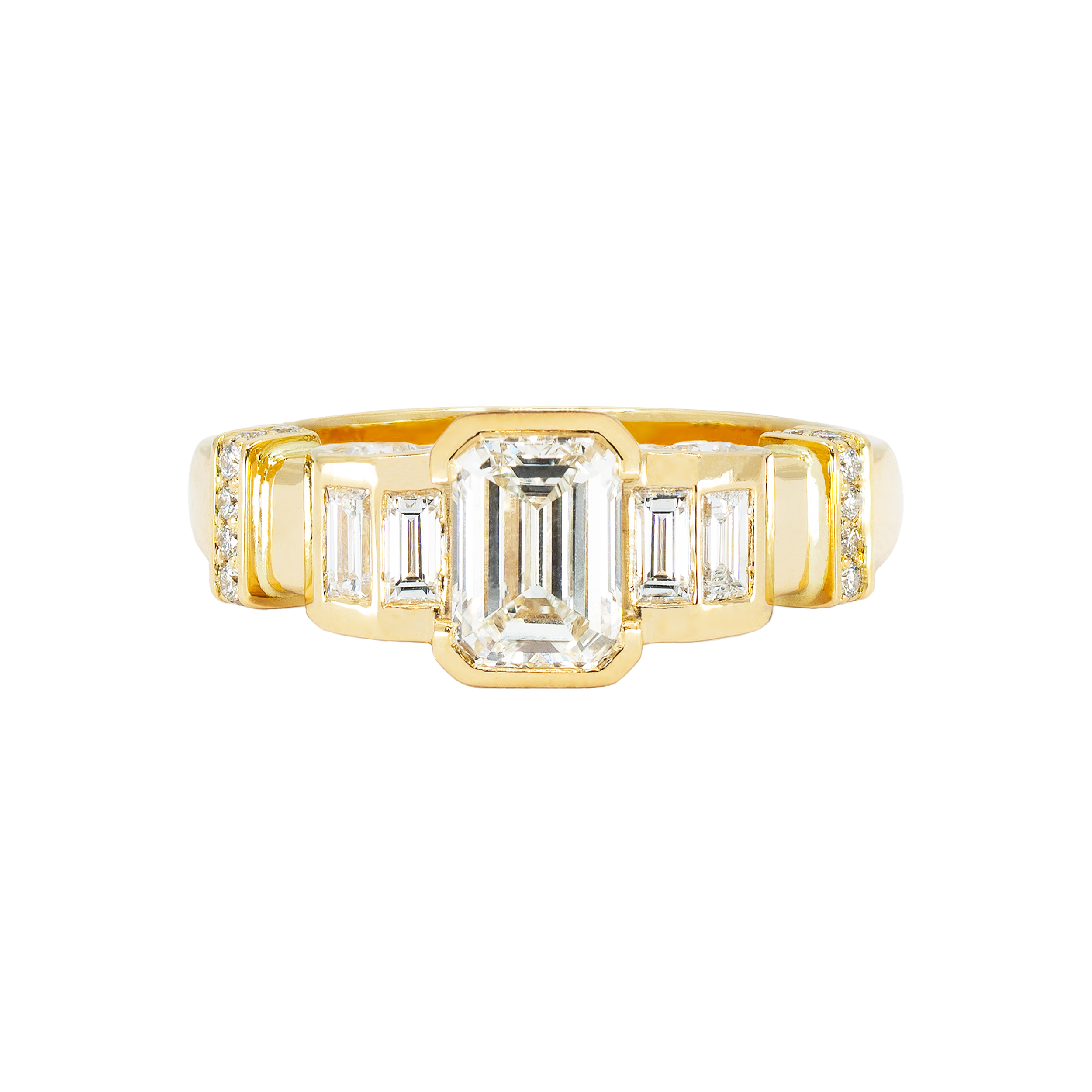 Bague Temple, diamant taille émeraude 0.91ct